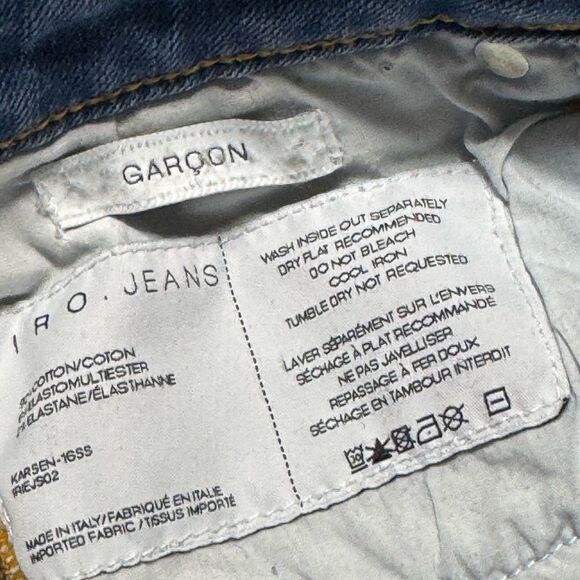 Women’s IRO medium wash karsen garoon distressed low rise jeans size 31 - Picture 9 of 9